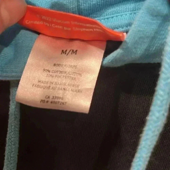 ❤️2/$30❤️[M]Nickelodeon  SpongeBob Colour Blocks Black Hoodie - Picture 5 of 6